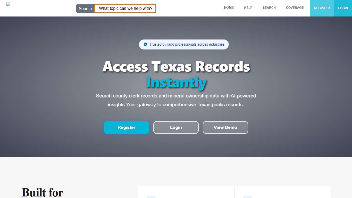 Texas Land Records and County Records